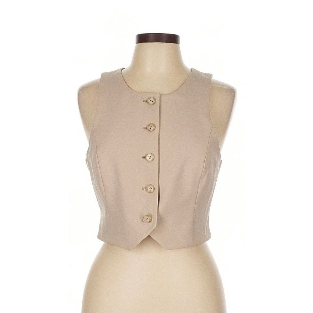 Like New Aritzia Wilfred Rue vest in hummus beige size 10 - Picture 2 of 3